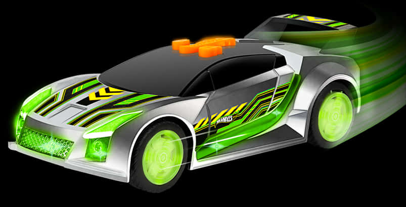 Hot Wheels Futuristic Green Racer PNG