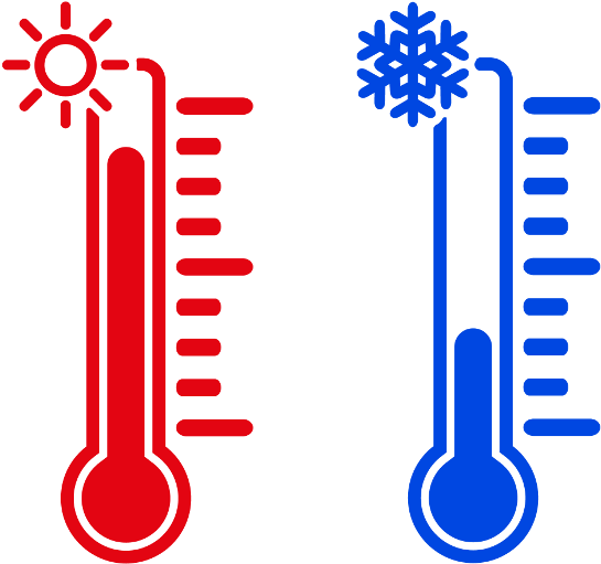 Hotand Cold Thermometers PNG