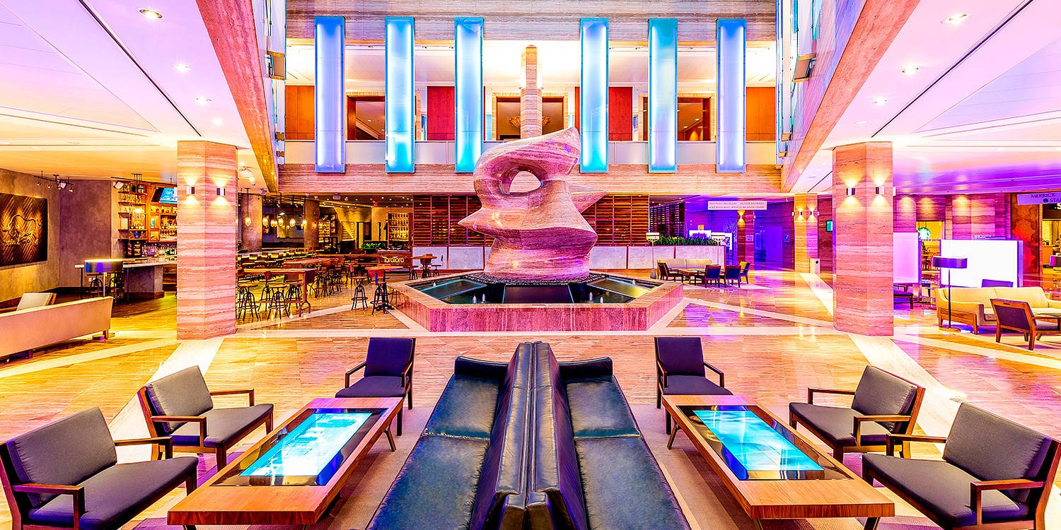 Luxurious Hotel Lobby in Scenic Miami Wallpaper