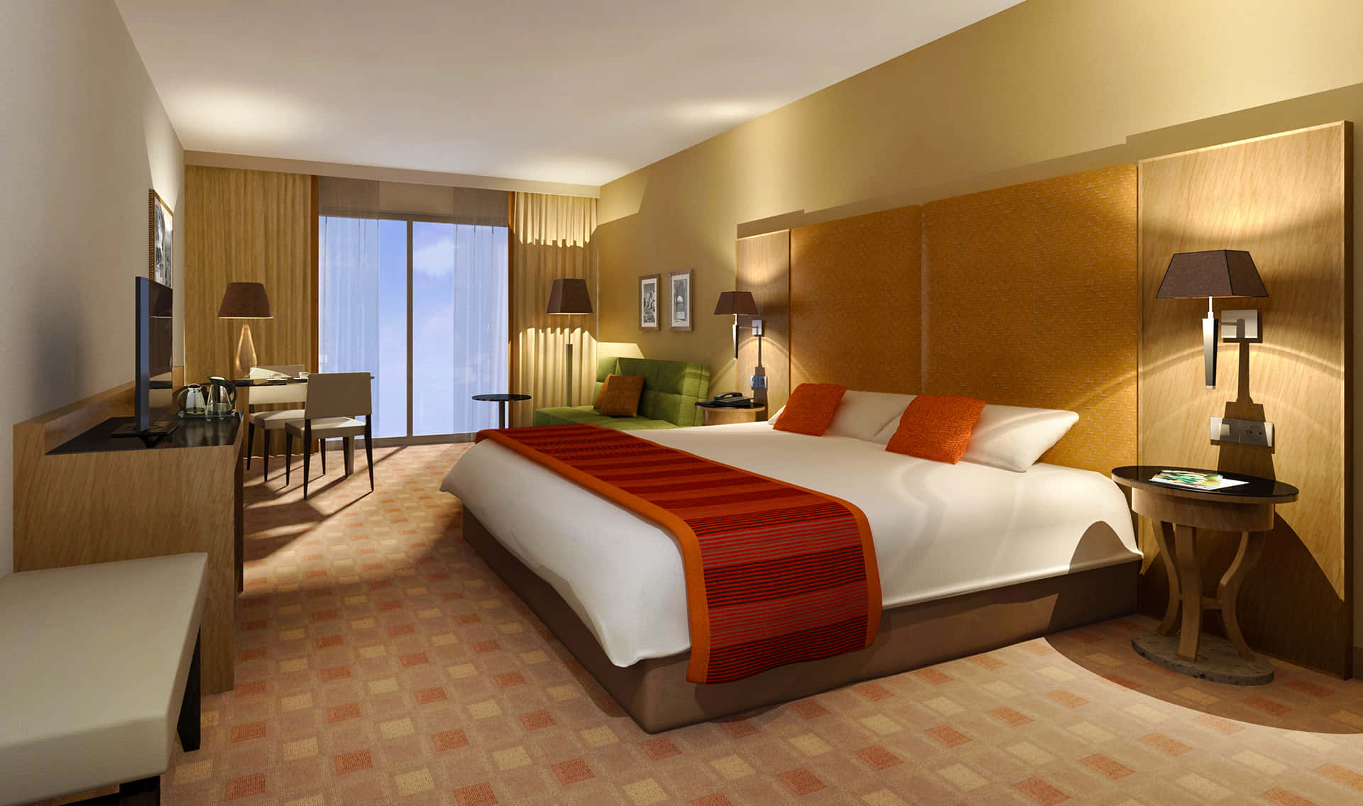 Upscale and Elegant Hotel Room Design