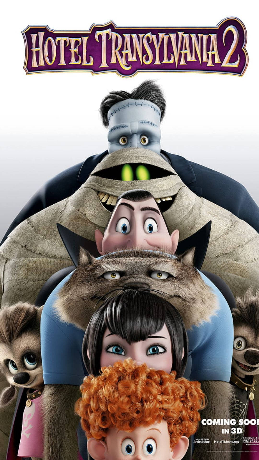Hotel Transylvania 2 Characters Lined Up Wallpaper