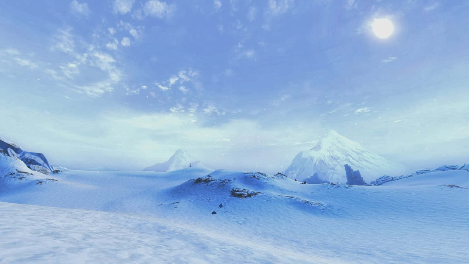 Majestic view of the icy landscape on Hoth Wallpaper