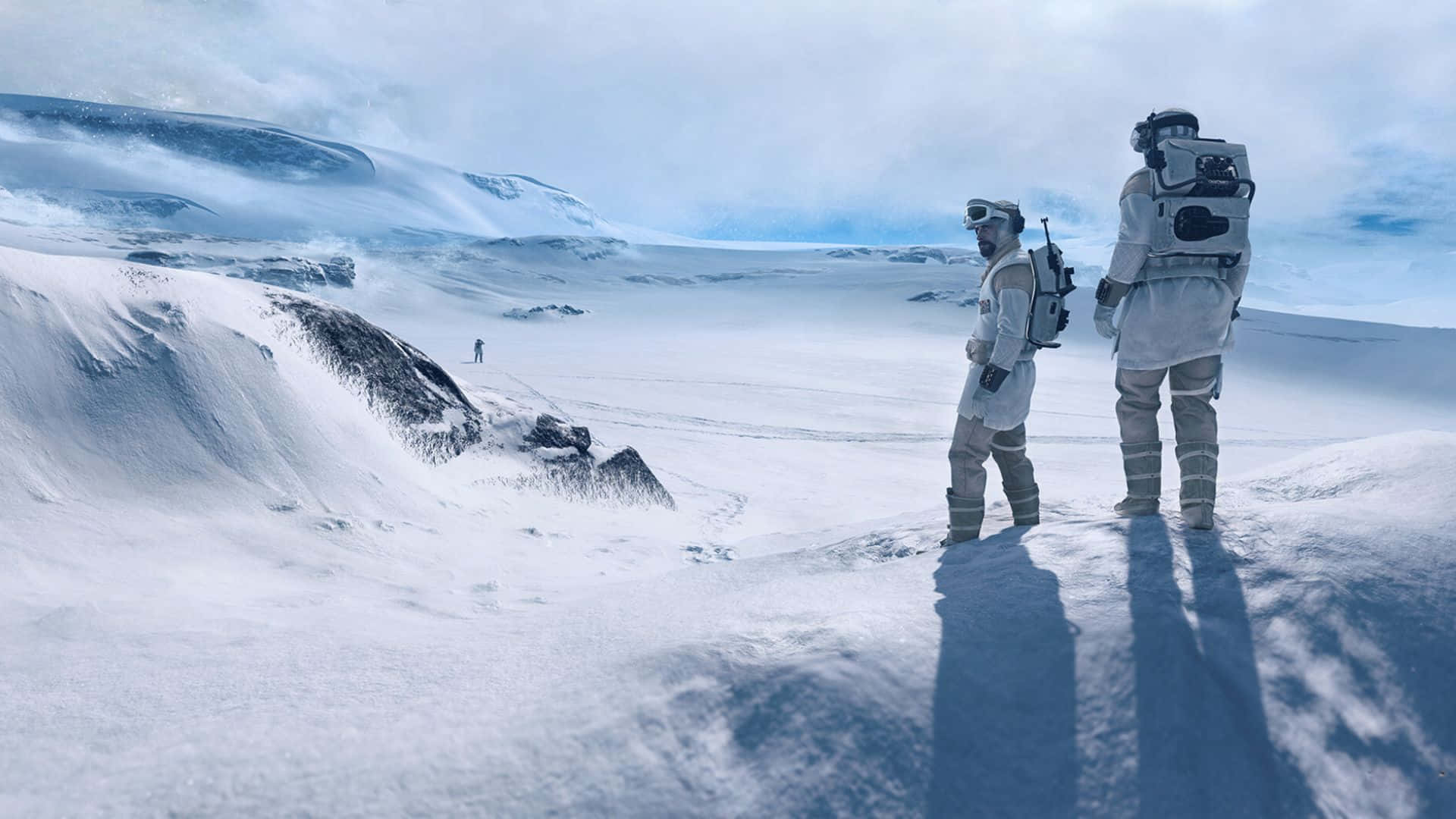 Stunning winter landscape of the icy planet Hoth Wallpaper