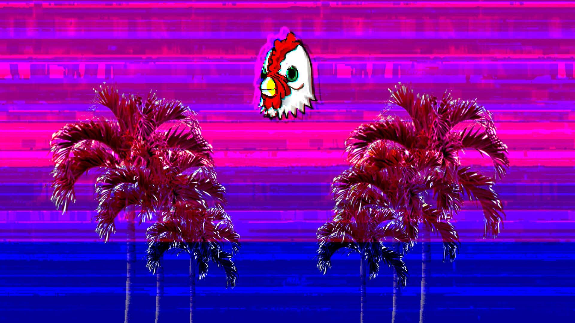 Action-packed 1980s-style Hotline Miami Artwork