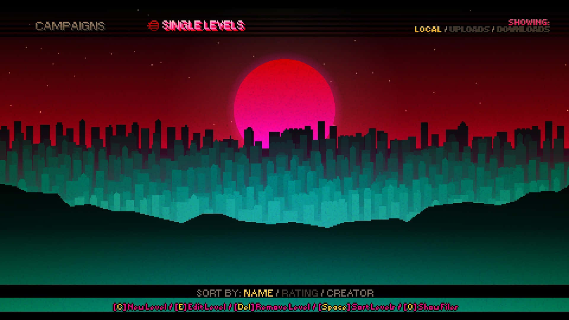 Intense action-packed scene from the neon world of Hotline Miami