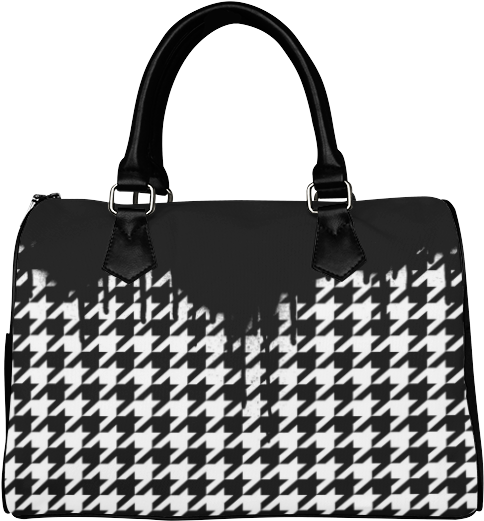 Houndstooth Pattern Handbag PNG
