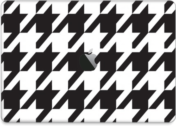 Houndstooth Pattern Laptop Cover PNG