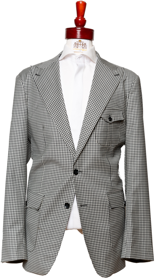 Houndstooth Pattern Suit Jacket PNG