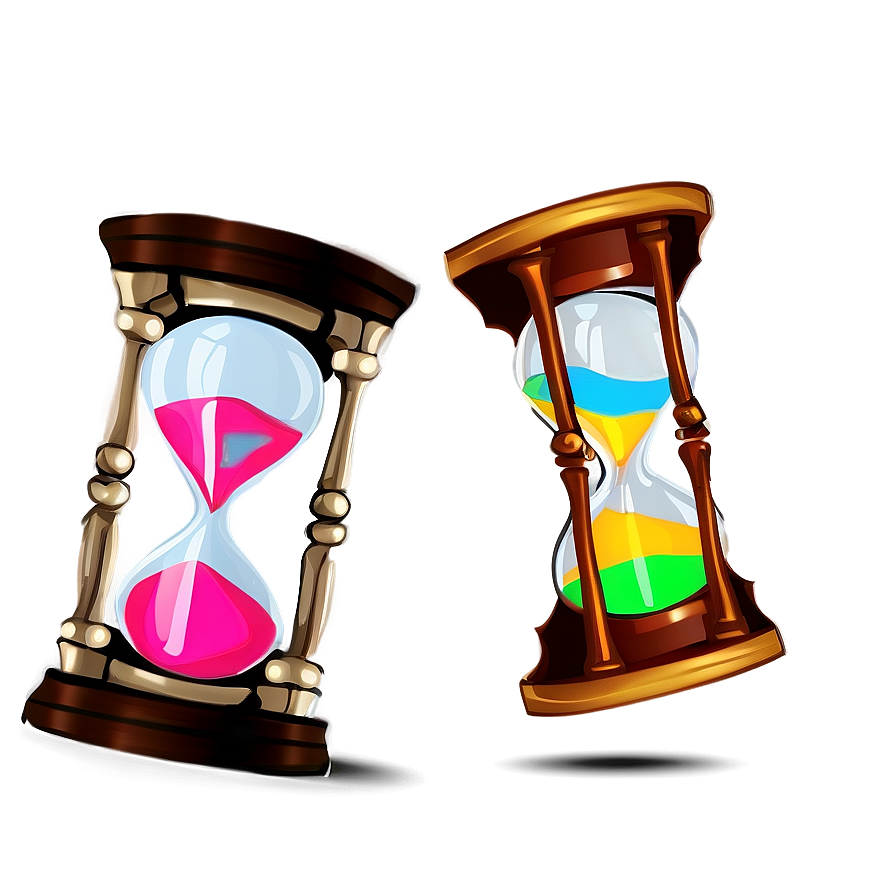 Download Hourglass With Colored Sands Png 85 | Wallpapers.com