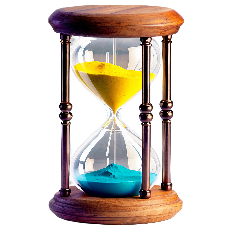 Download Hourglass With Colored Sands Png Pkp95 | Wallpapers.com