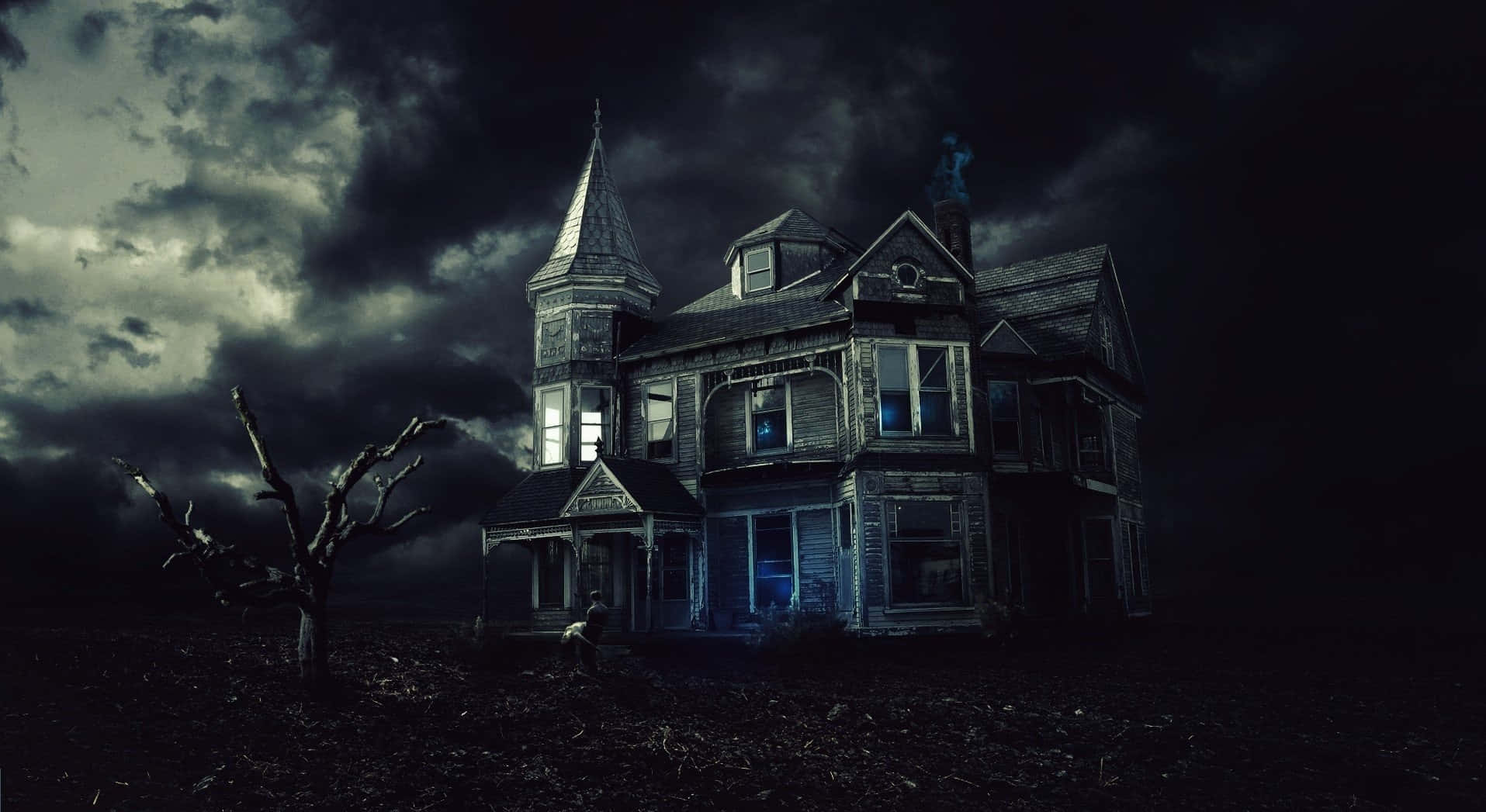 A Dark House With A Dark Sky