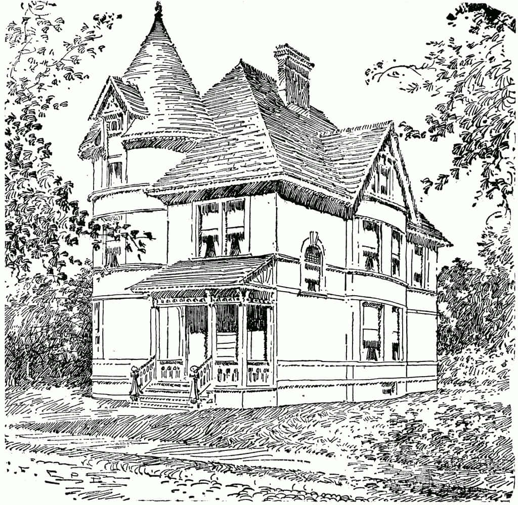 Victorian House Drawing - Victorian House Drawing