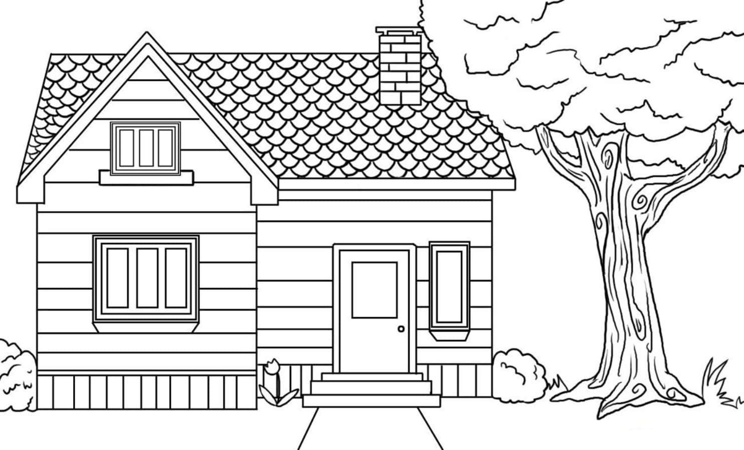 Image  House Coloring Picture