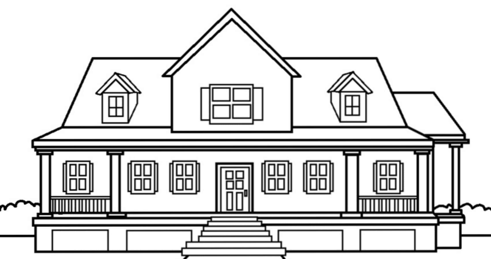 How to Draw A House Step by Step