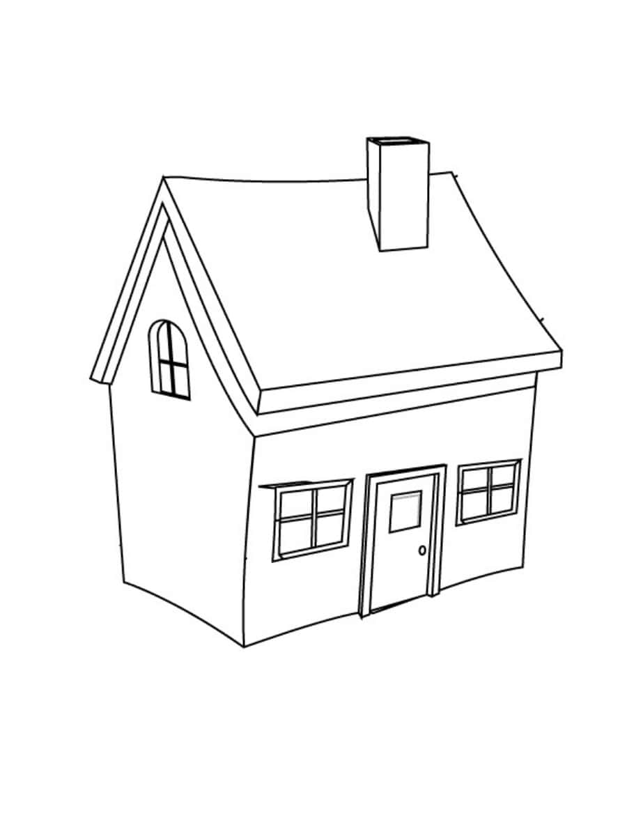 "A Detailed House Coloring Picture"