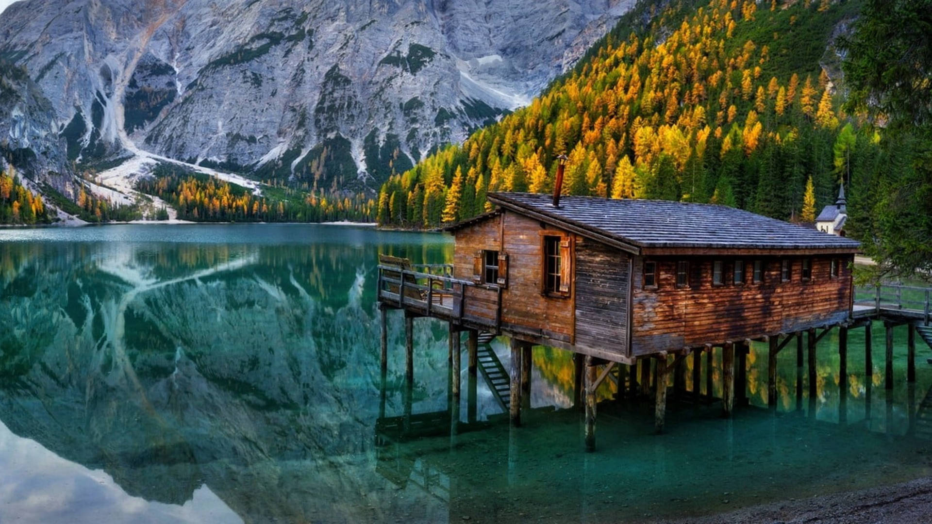 House In Lake Google Meet Background Picture
