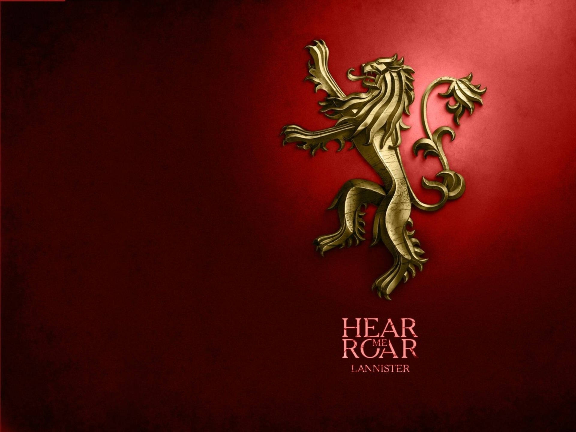 House Lannister Gradient Red Wallpaper