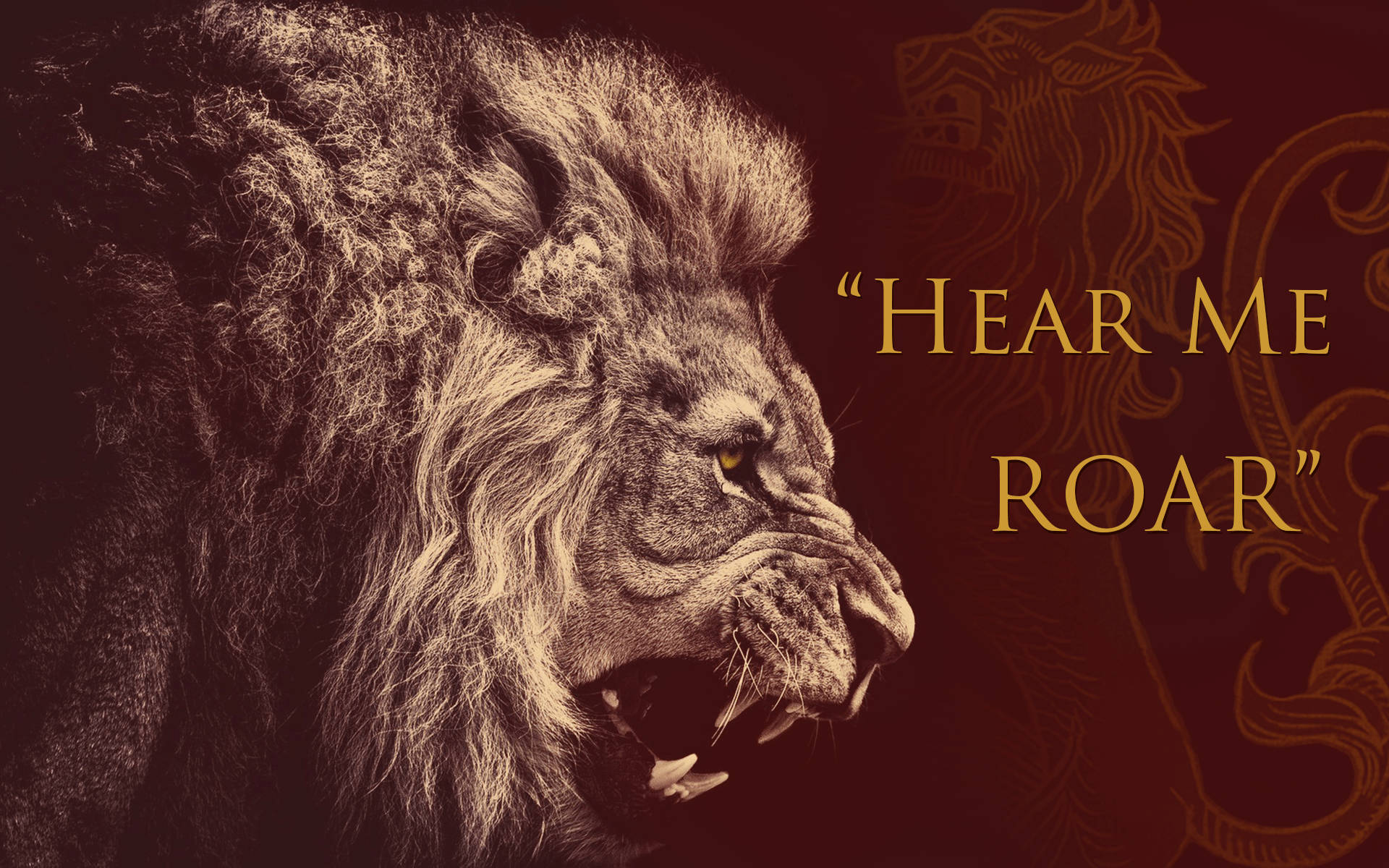 House Lannister Hear Me Roar Wallpaper