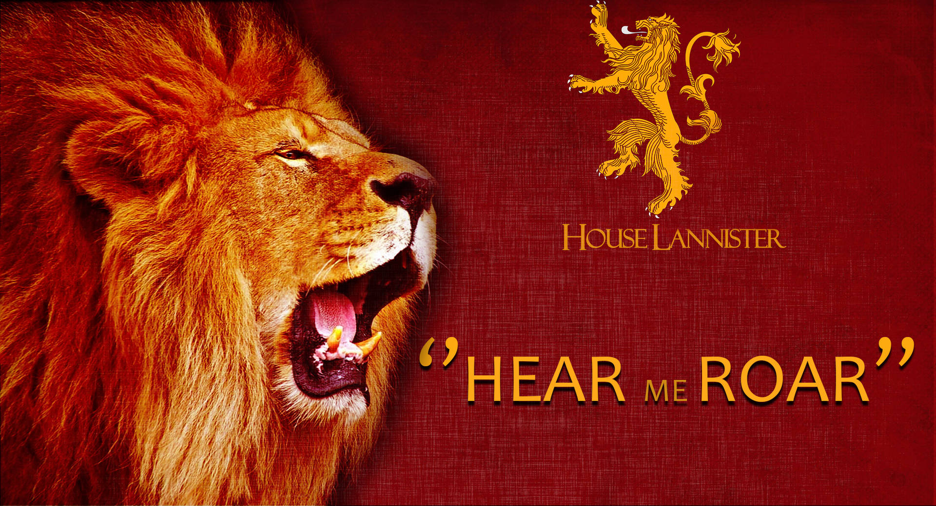 House Lannister Roaring Lion Wallpaper