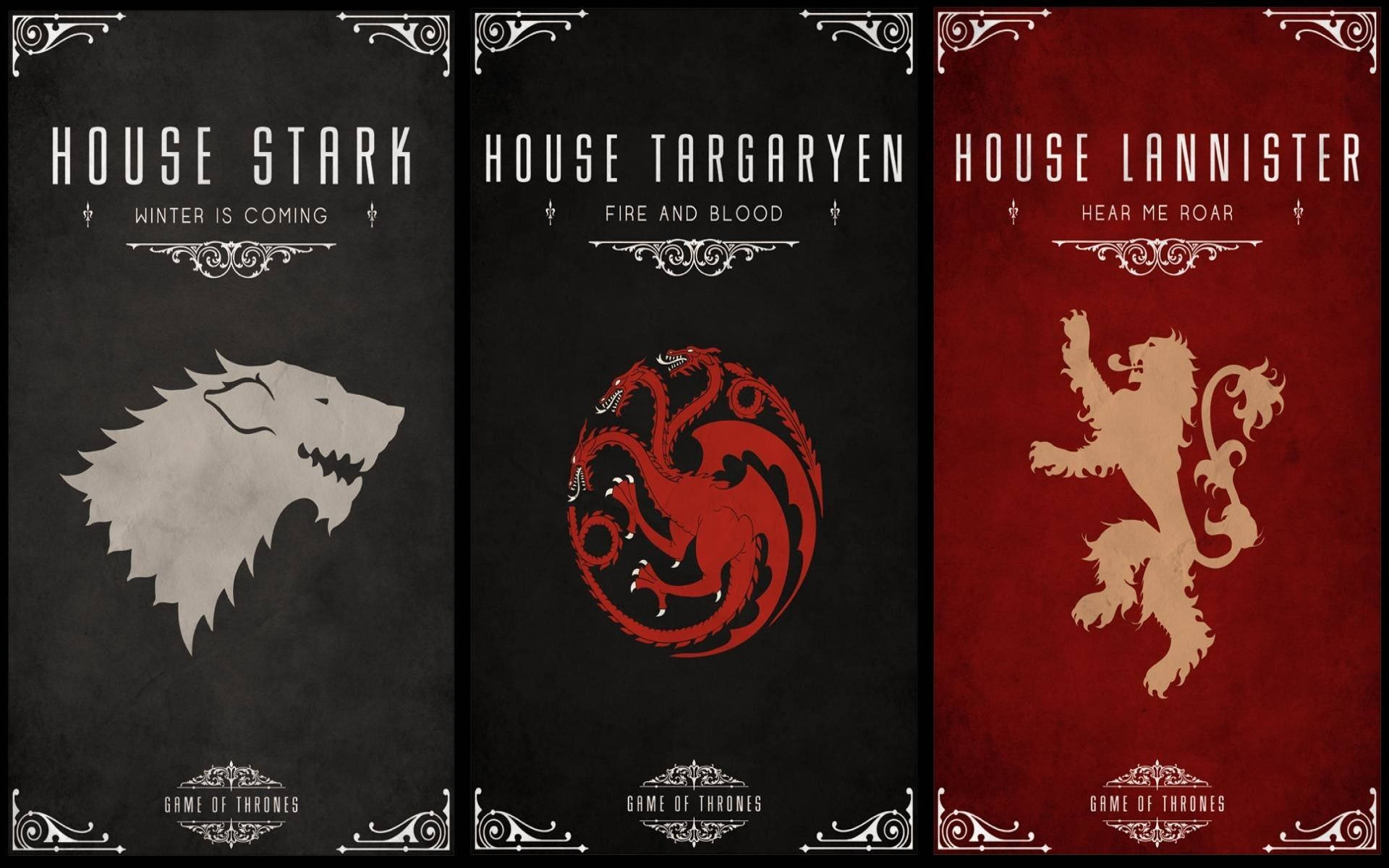 Download House Lannister Stark And Targaryen Wallpaper 
