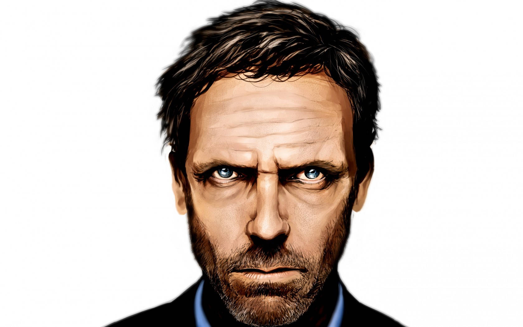 Intriguing Artistic Portrait of Dr. House Wallpaper