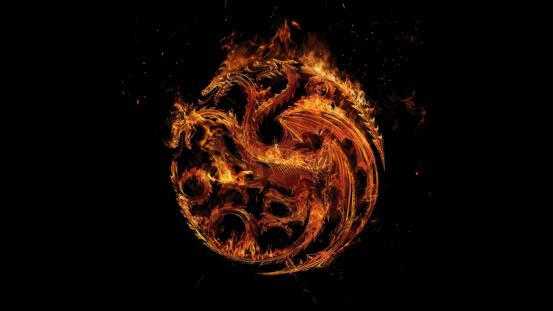 House Of The Dragon Burning Logo Wallpaper