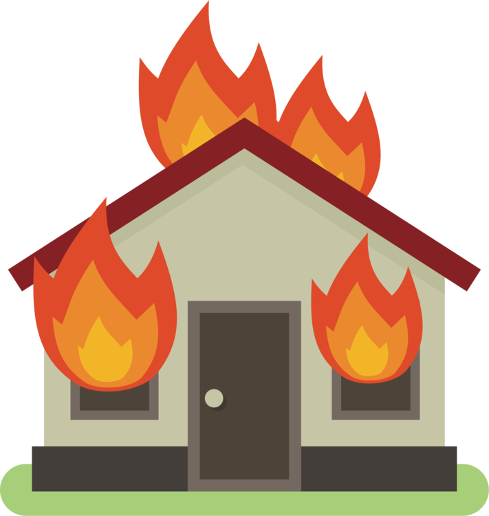 House On Fire Graphic PNG