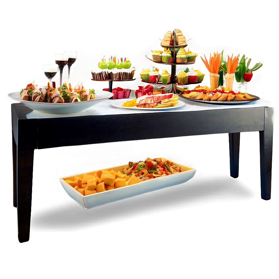 House Party Buffet Table Png Adq PNG