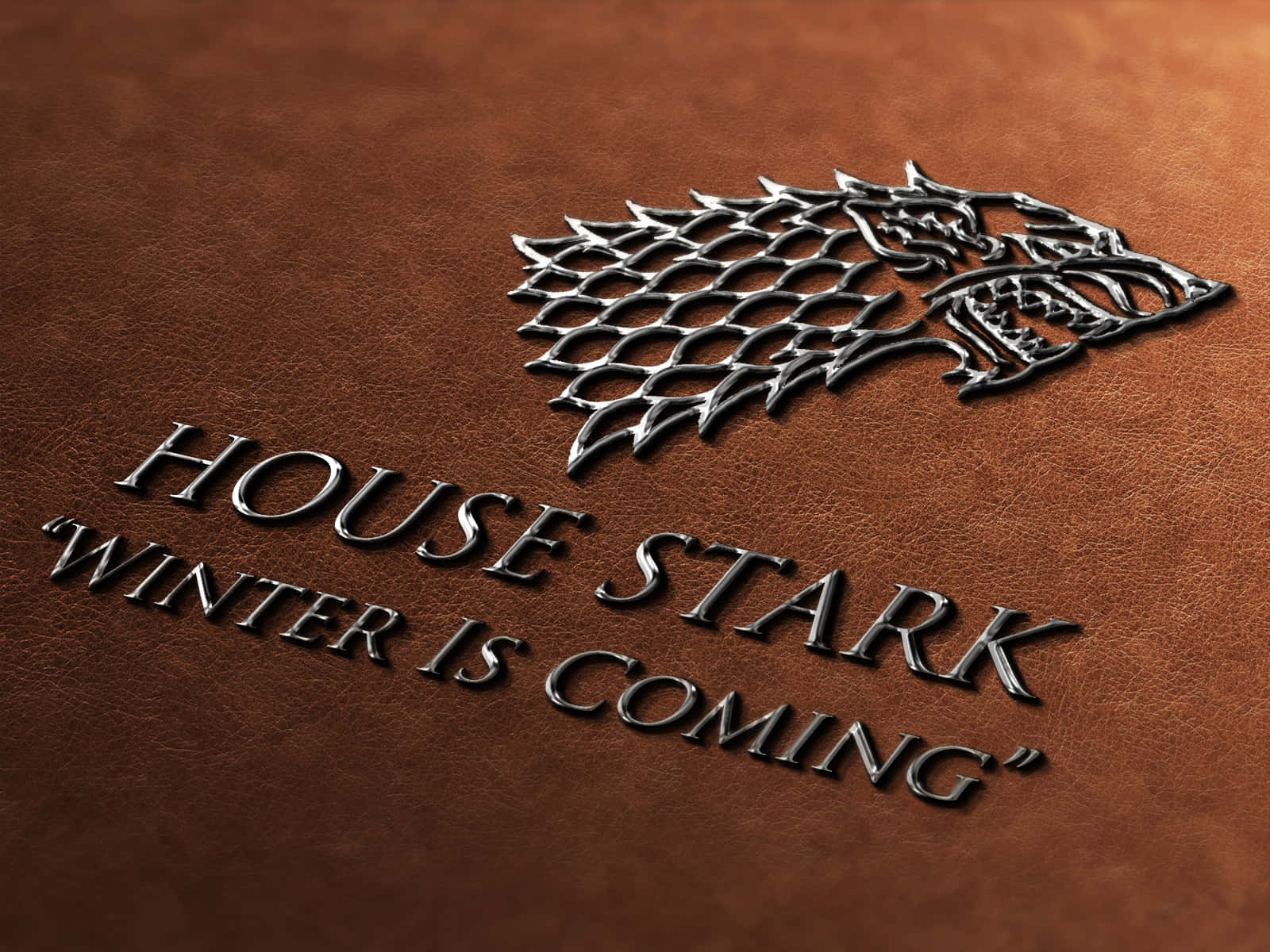 House Stark 3d Embossed Wallpaper
