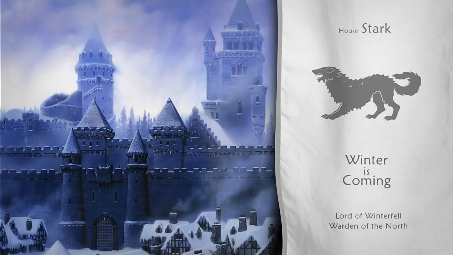 House Stark Winterfell Castle Poster