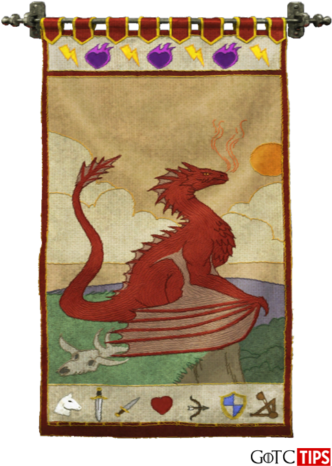 House Targaryen Banner Gameof Thrones PNG