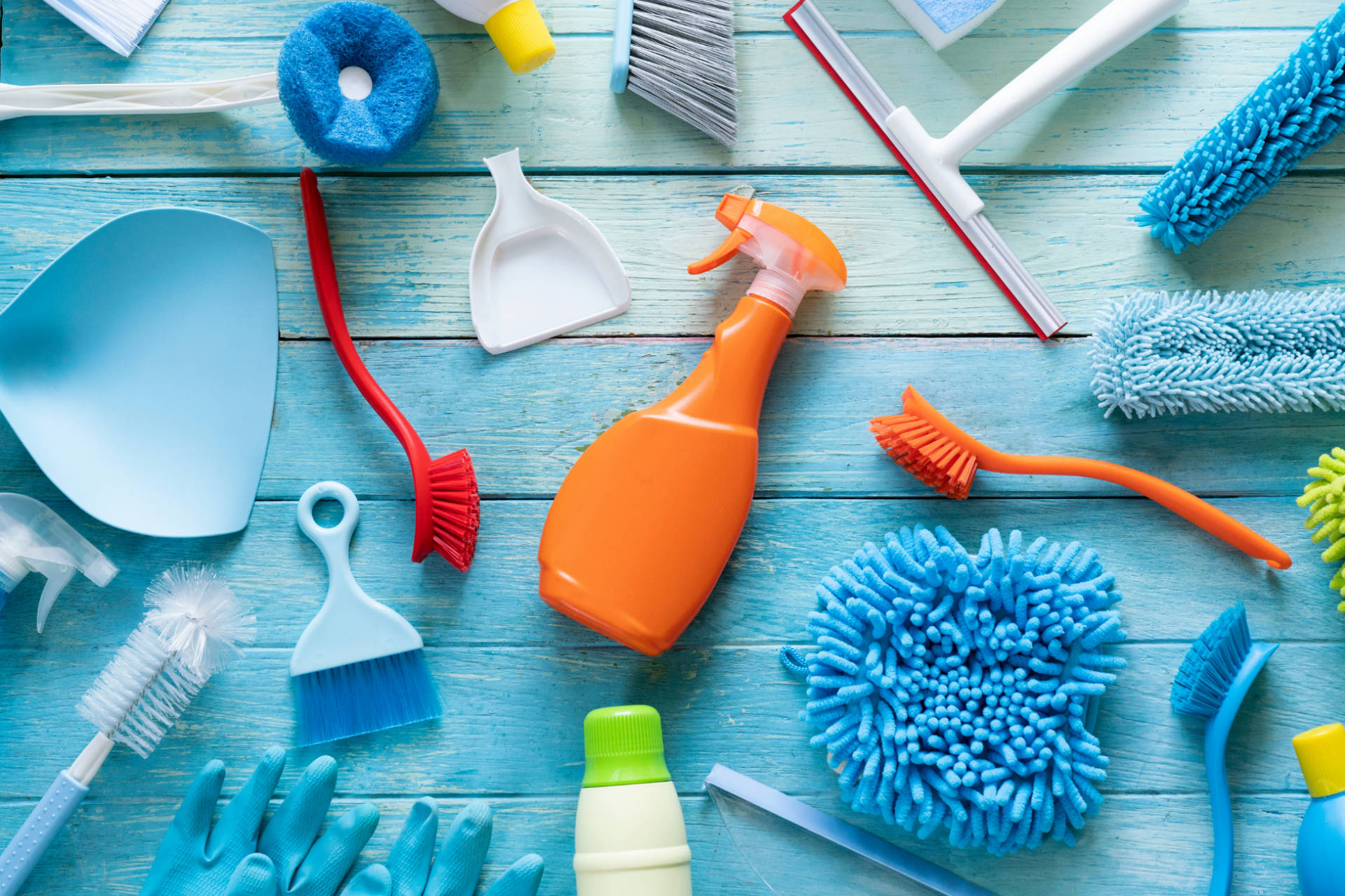 Housekeeper Cleaning Equipment Tools Wallpaper