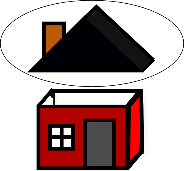 Housewith Black Roof Illustration PNG