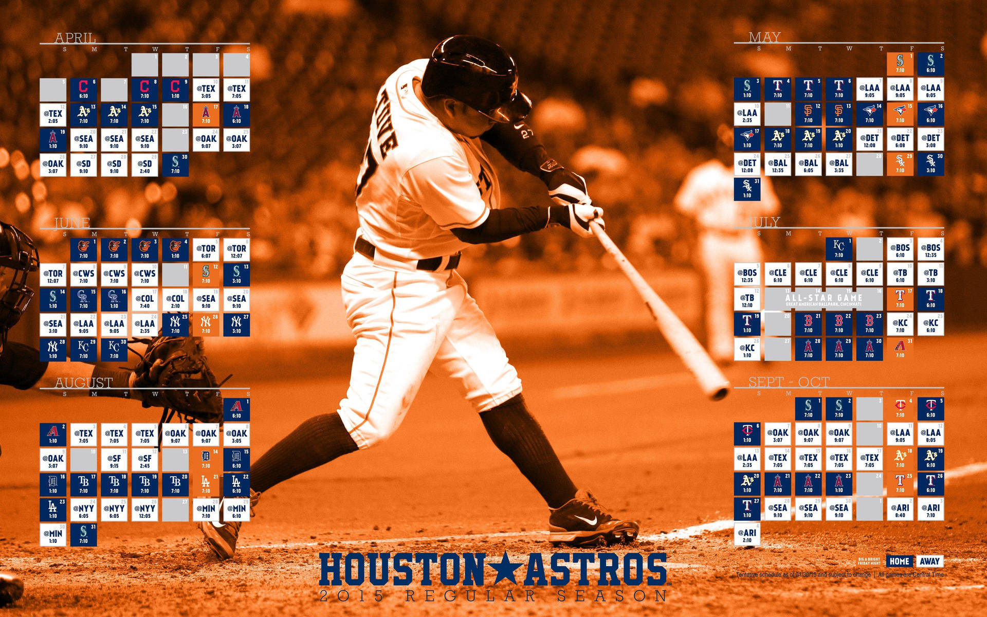 Houston Astros Game Calendar Wallpaper