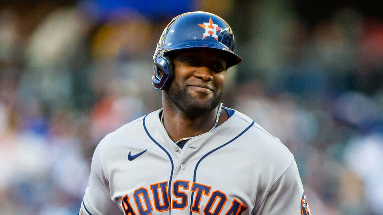 Houston Astros Player Smiling During Game.jpg Wallpaper