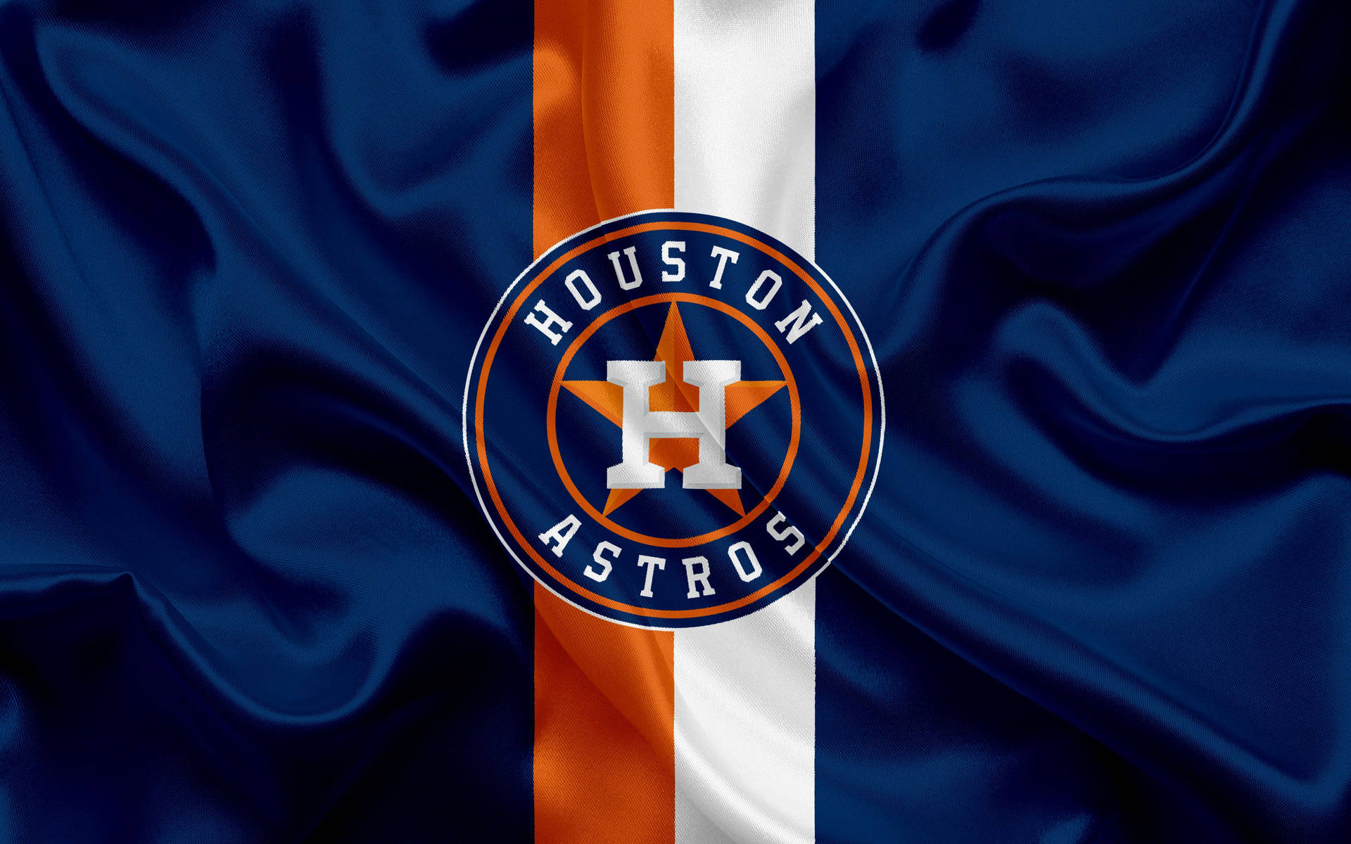 Houston Astros Satin Flag Wallpaper
