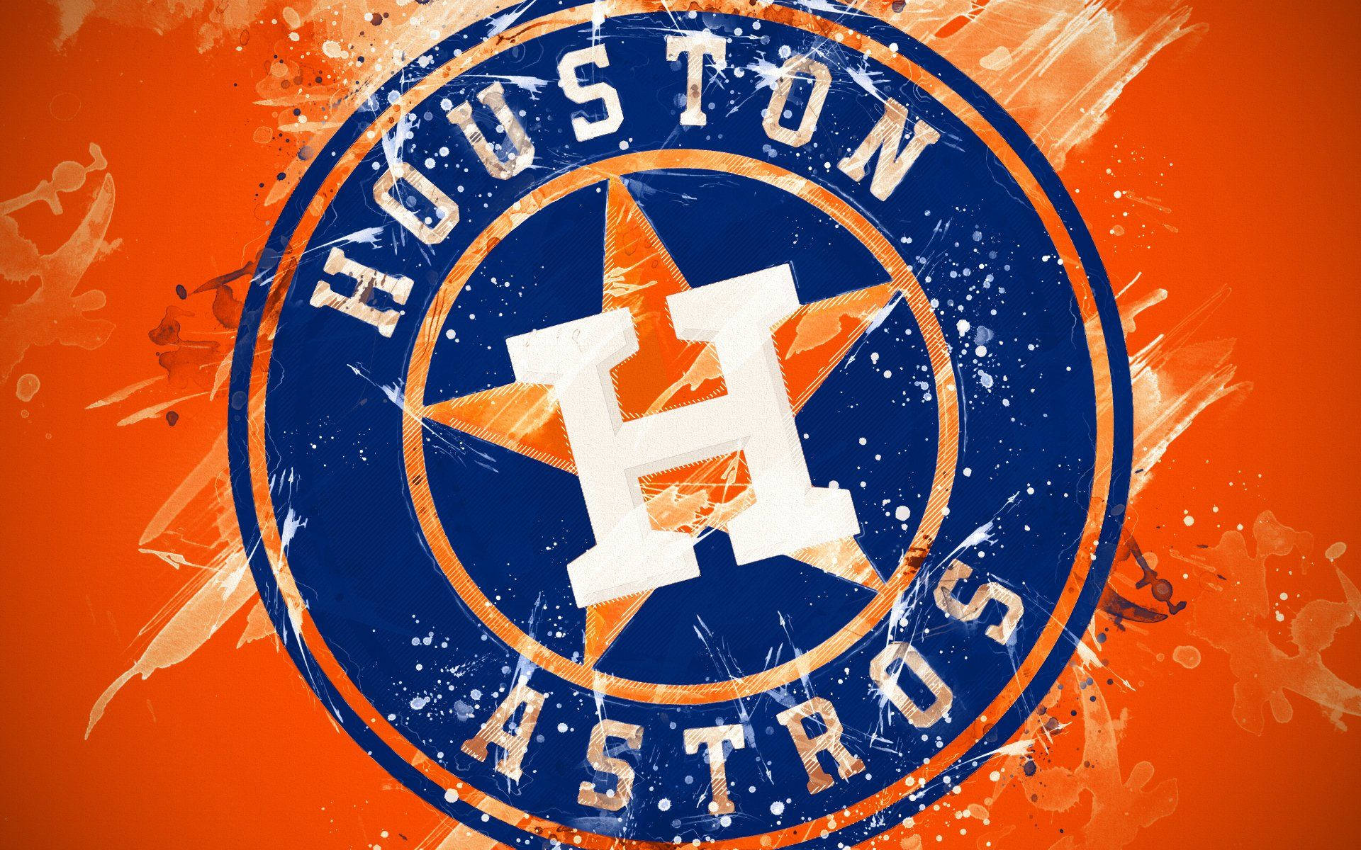 Houston Astros Two Tone Emblem Logo Wallpaper