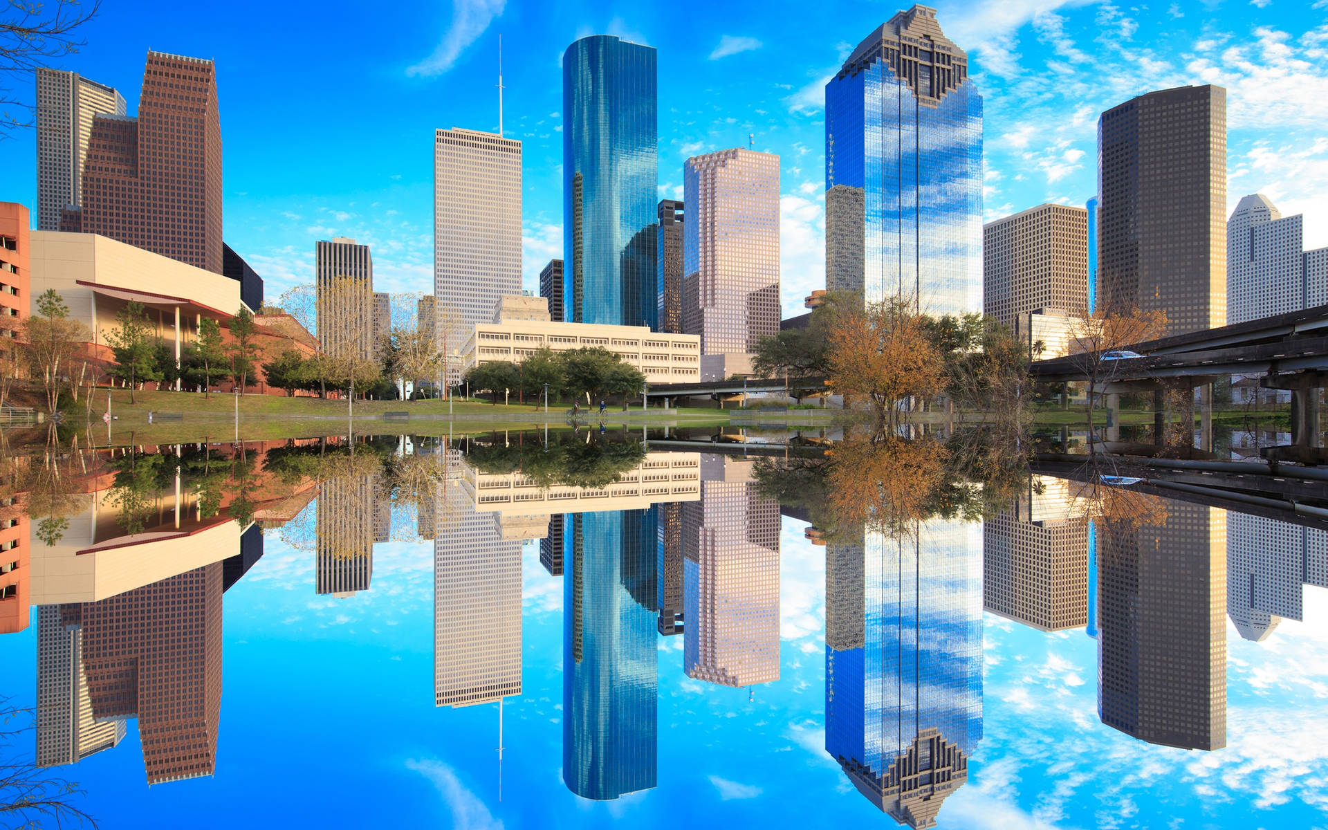 Houston Cityscape In Daylight Wallpaper