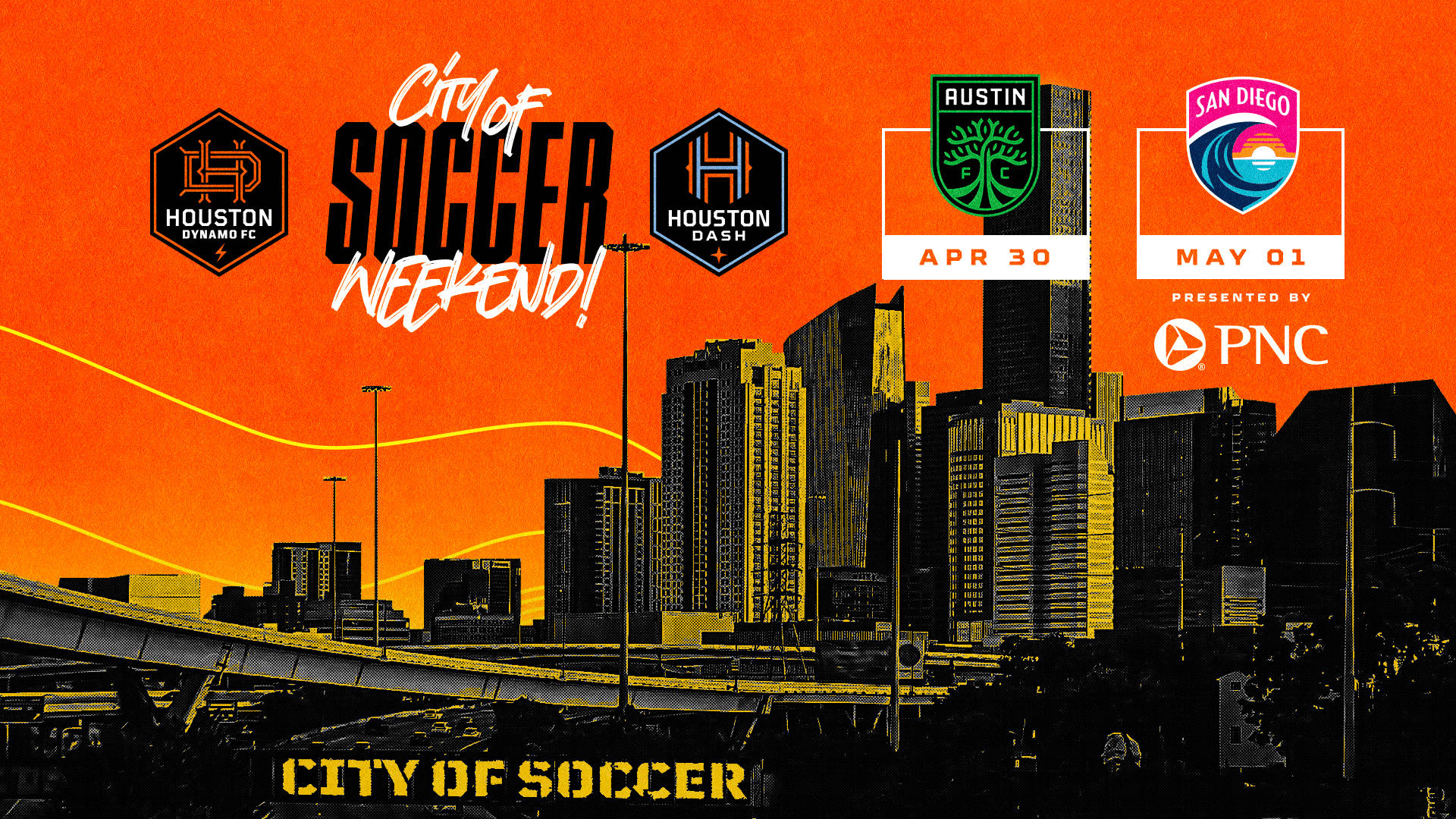 Houston Dynamo City Of Soccer Weekend Wallpaper