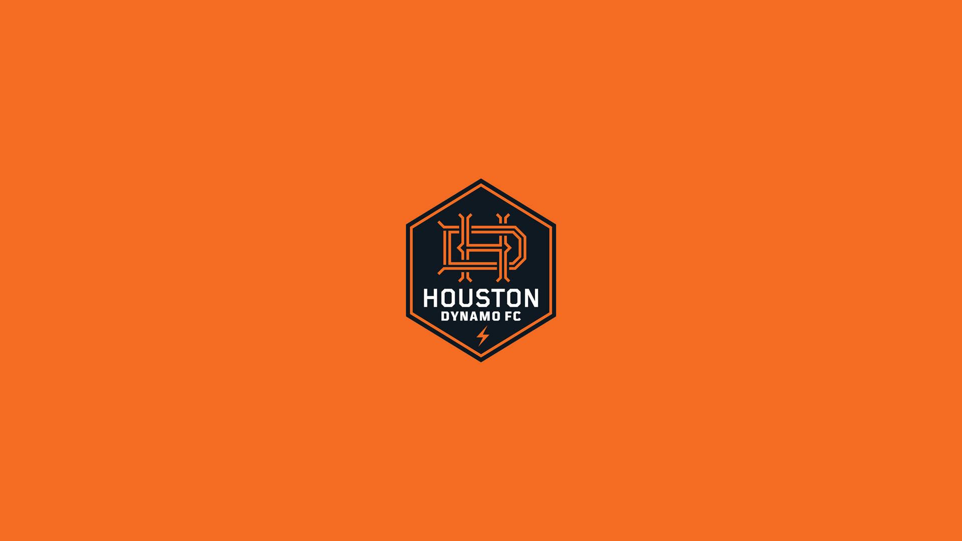 Houston Dynamo Orange Och Blå Crest Tapet: Wallpaper