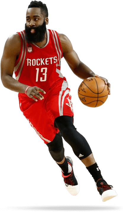 Houston Rockets Basketball Player Dribbling PNG