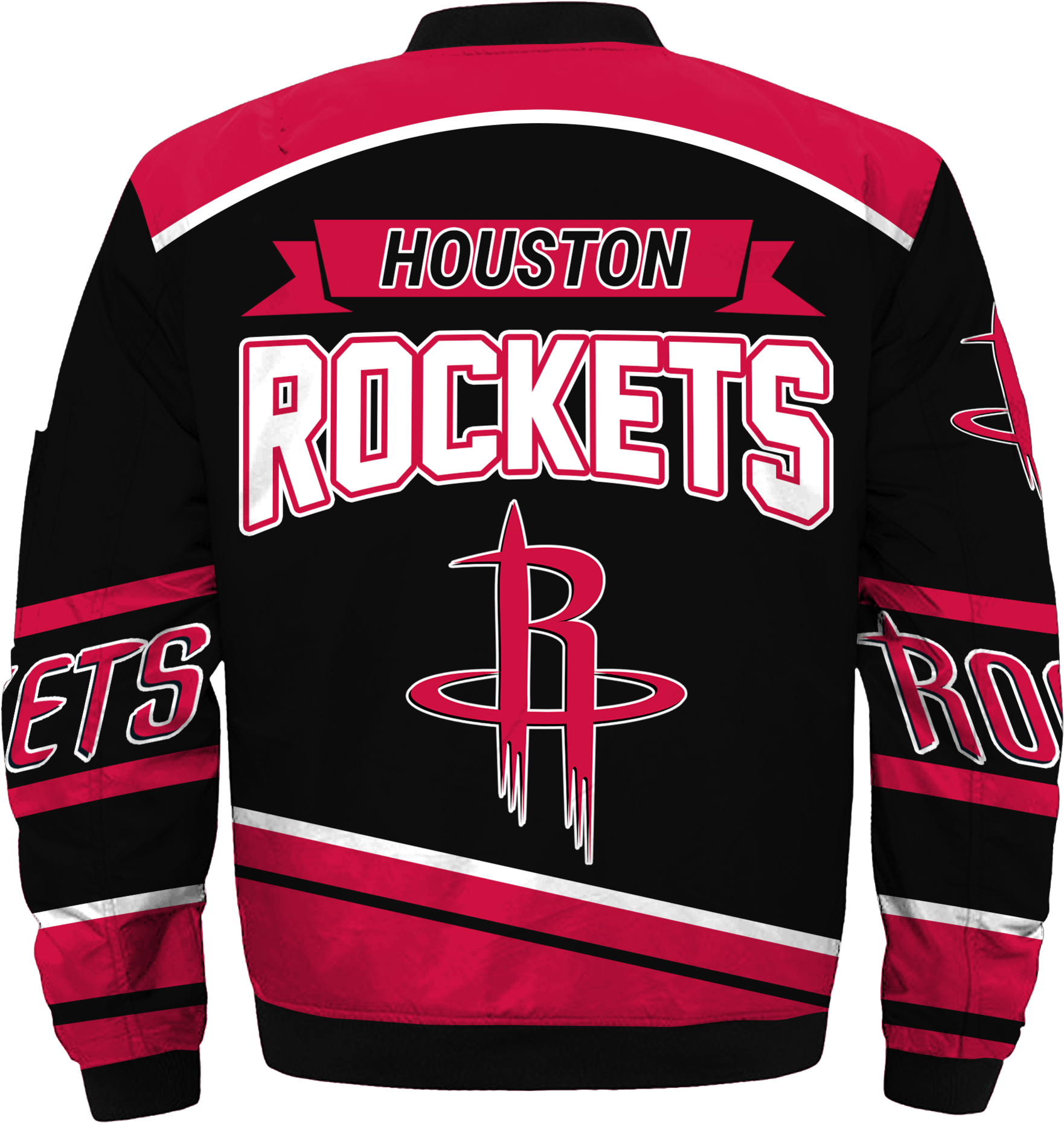 Houston Rockets Blackand Red Jacket PNG