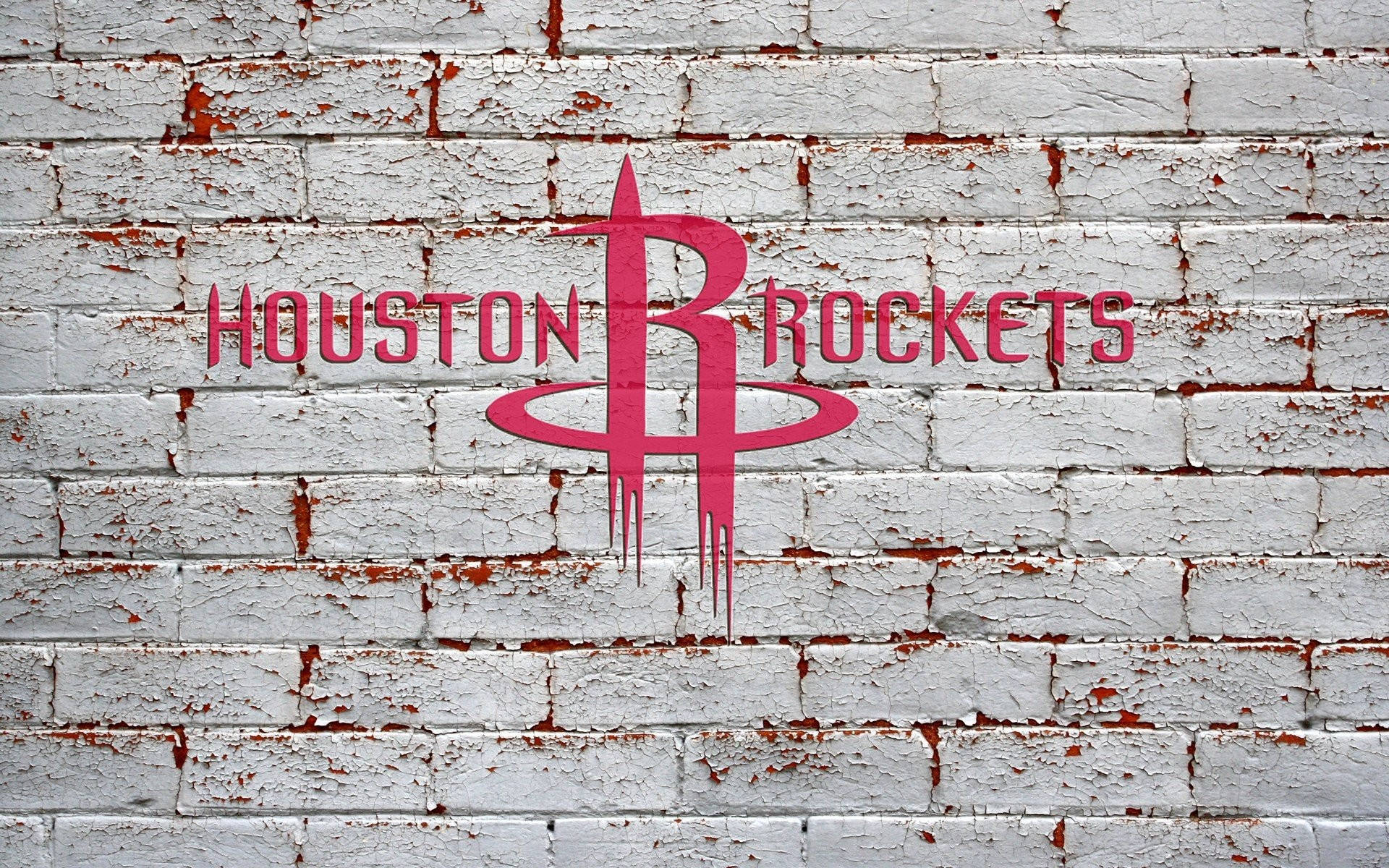 Houston Rockets Brick Wall Art Wallpaper