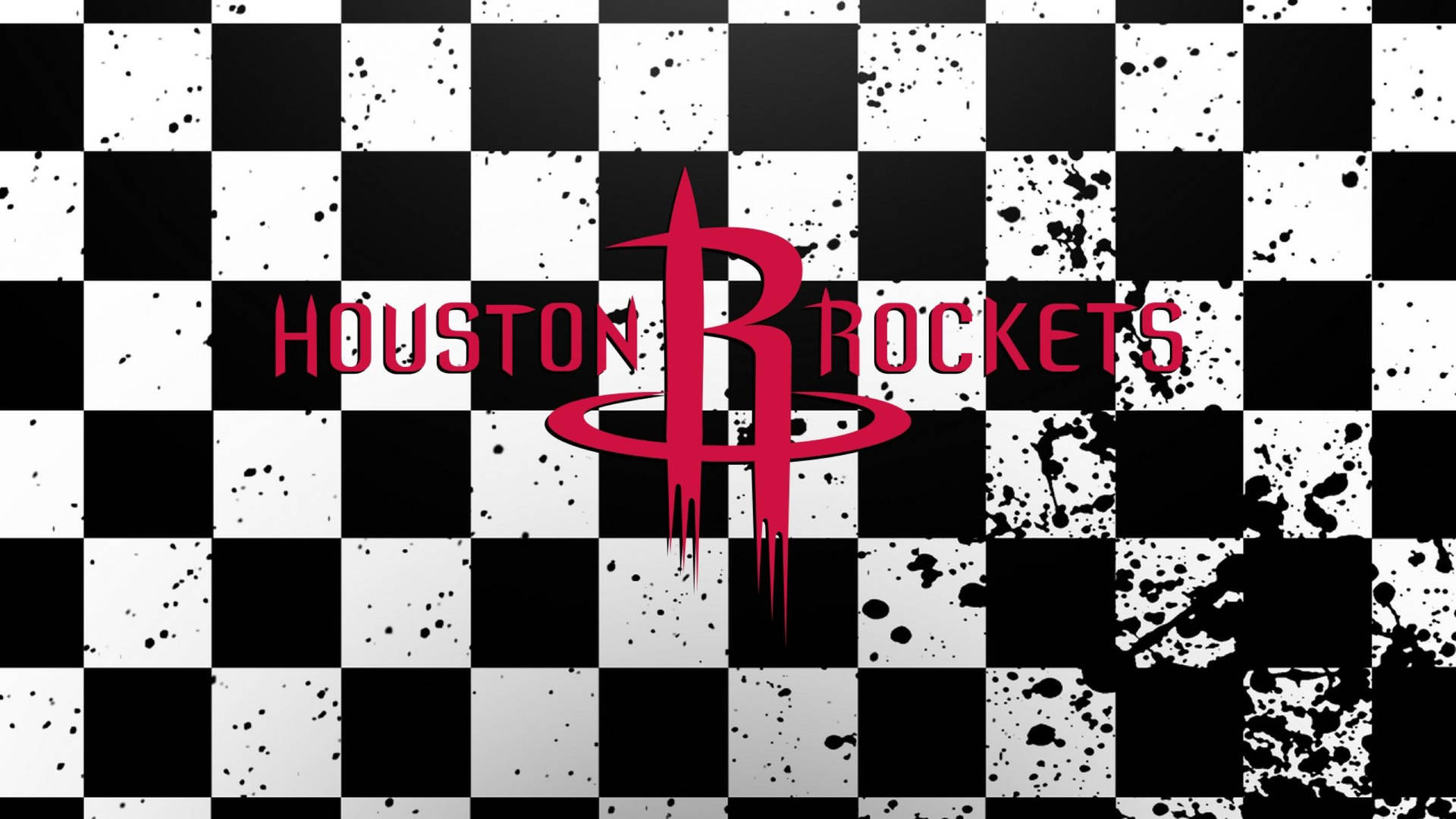 Houston Rockets Checkered Wallpaper