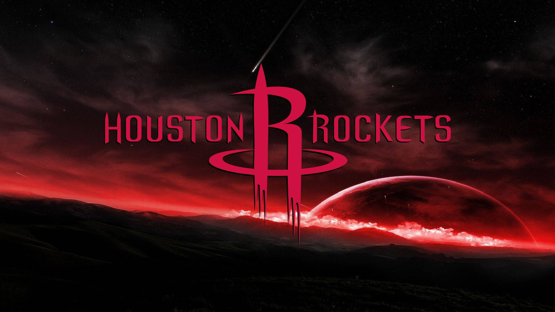 Papelde Parede Escuro Vermelho Do Houston Rockets. Papel de Parede