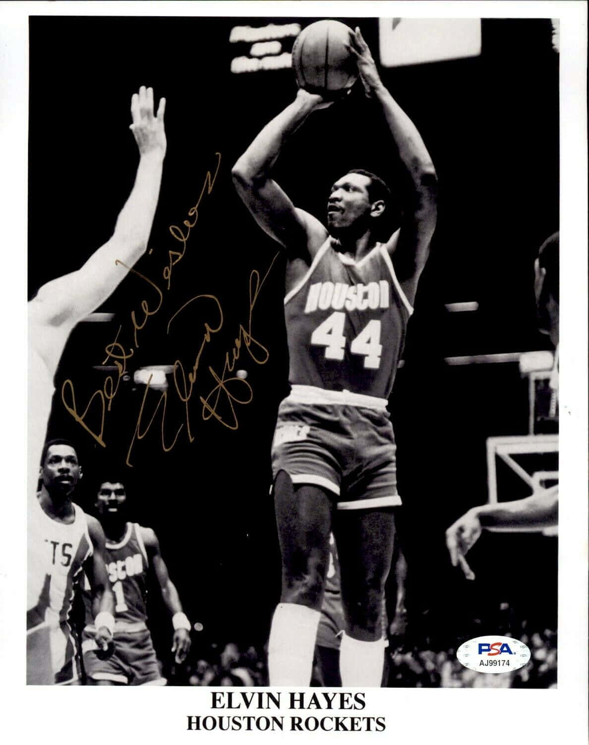 NBA Legend Elvin Hayes in His Prime years with Houston Rockets Wallpaper