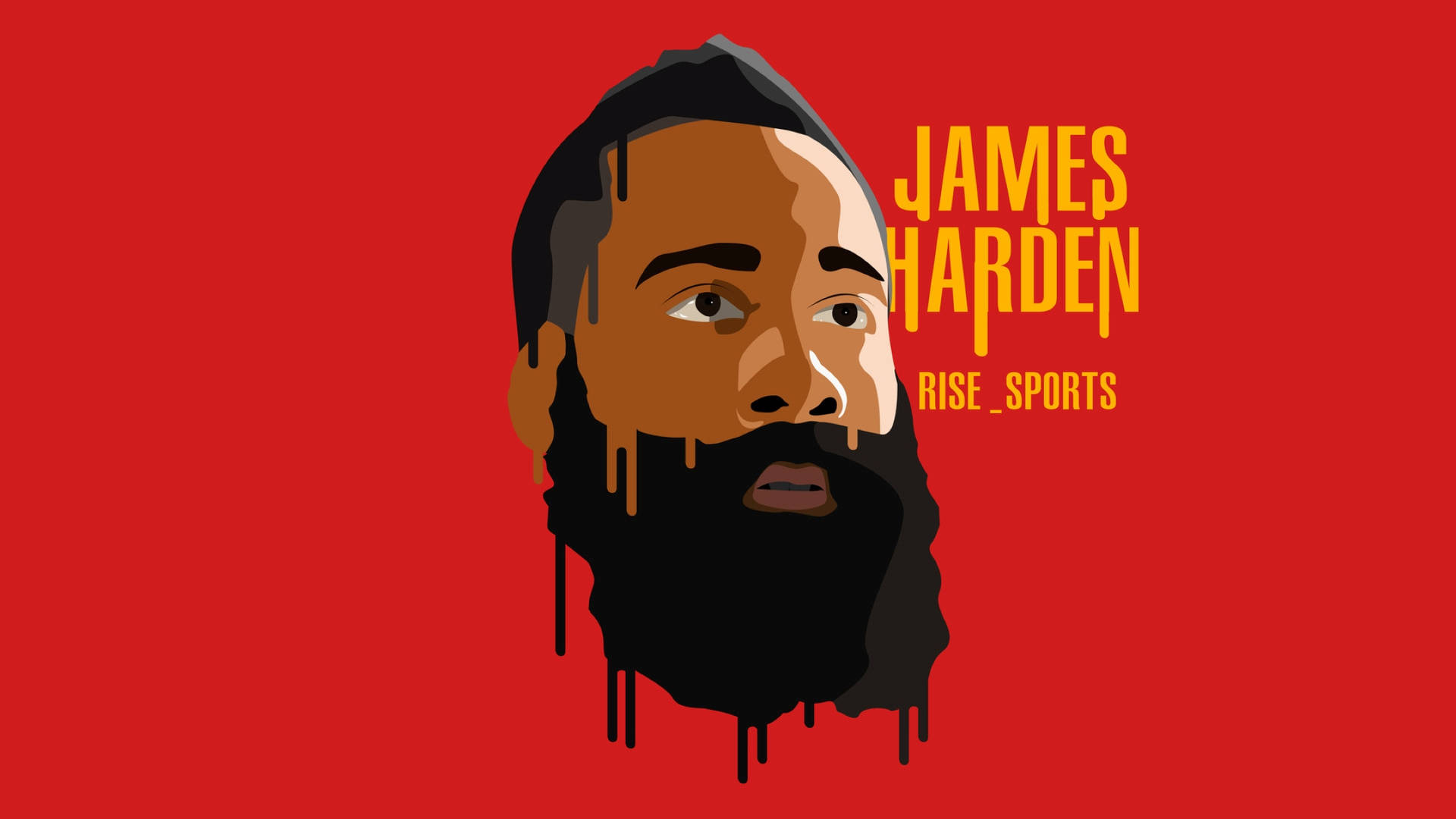 Houston Rockets James Harden Vector Wallpaper