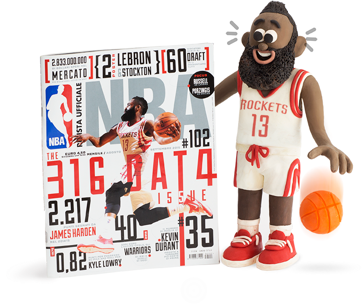 Houston Rockets Mascotand Magazine Cover PNG