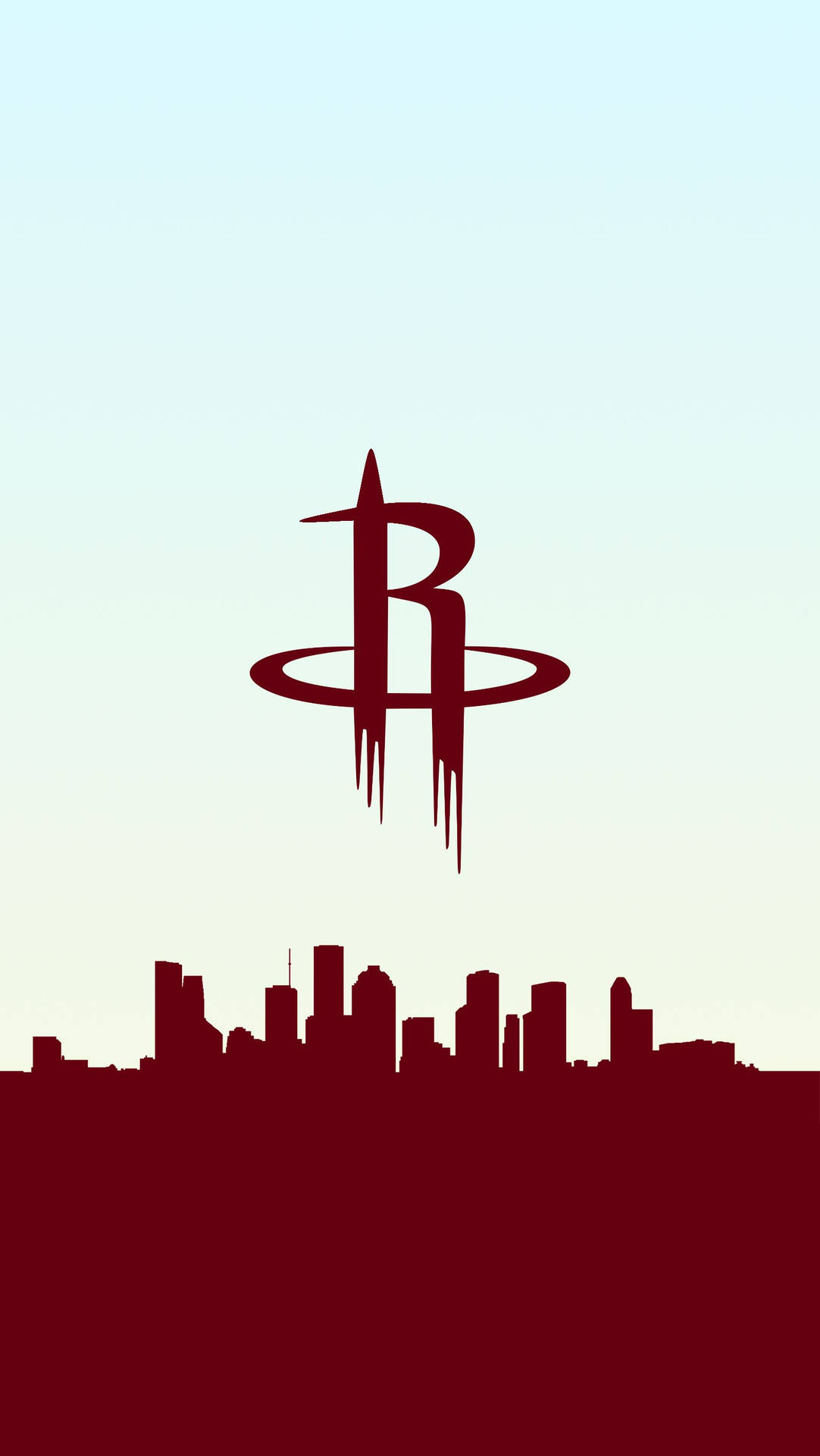 Arte Minimalista Degli Houston Rockets Sfondo