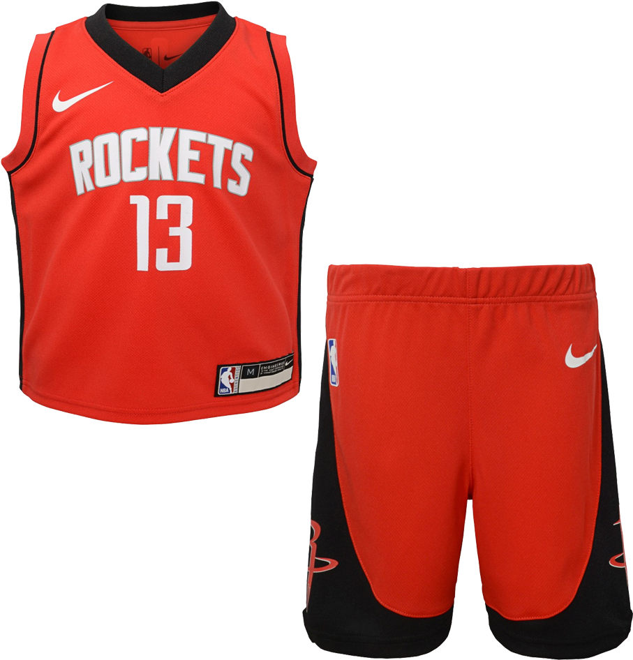Houston Rockets Number13 Jerseyand Shorts PNG